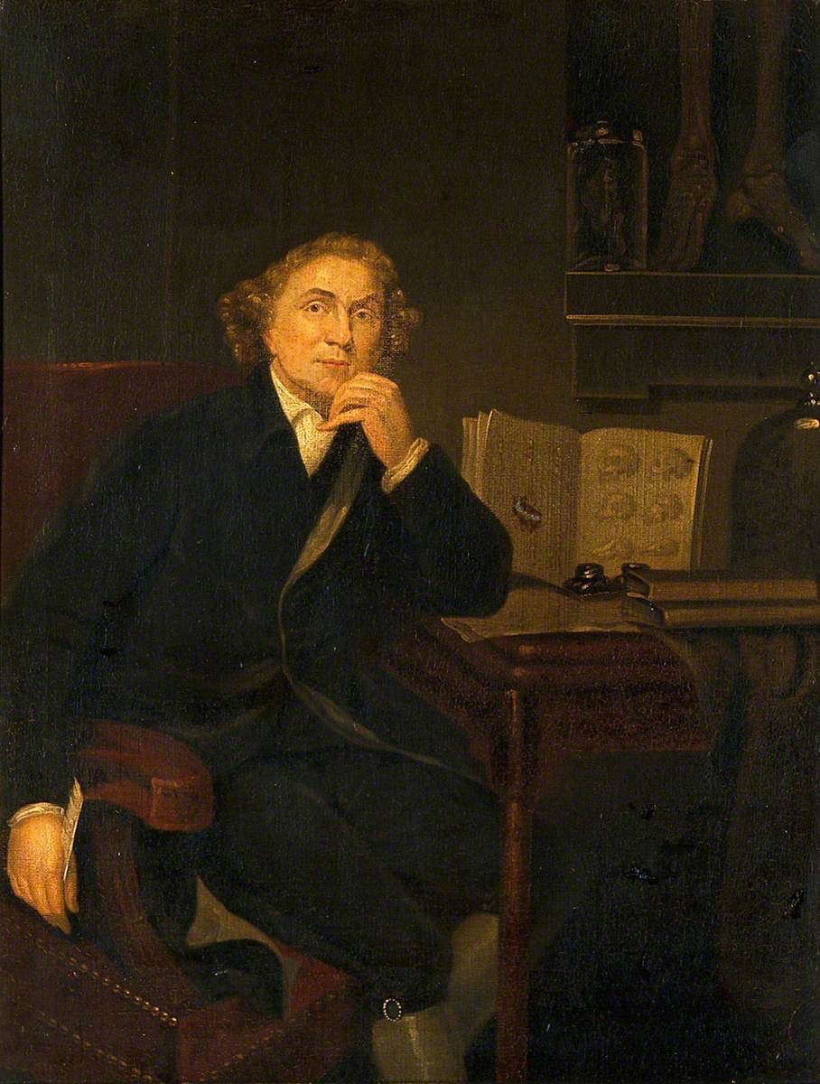 Retrato de John Hunter según Joshua Reynolds